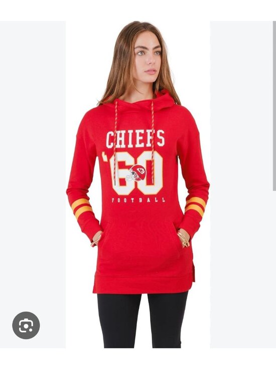 NFL Tops - Womens Kansas City Chiefs Tunic Hoodie Sweatshirt XL NFL Team Apparel Graphic